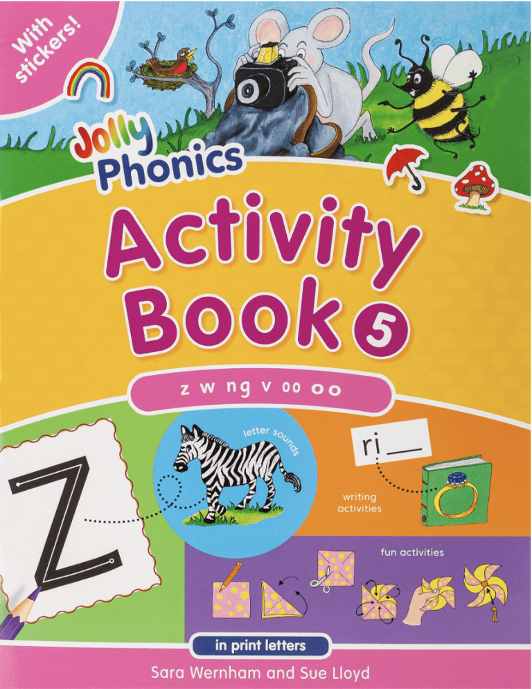 Jolly Phonics Activity Book 5 z, w, ng, v, oo, oo ⋆ OLIVES, Inc. オリーブ語学学校